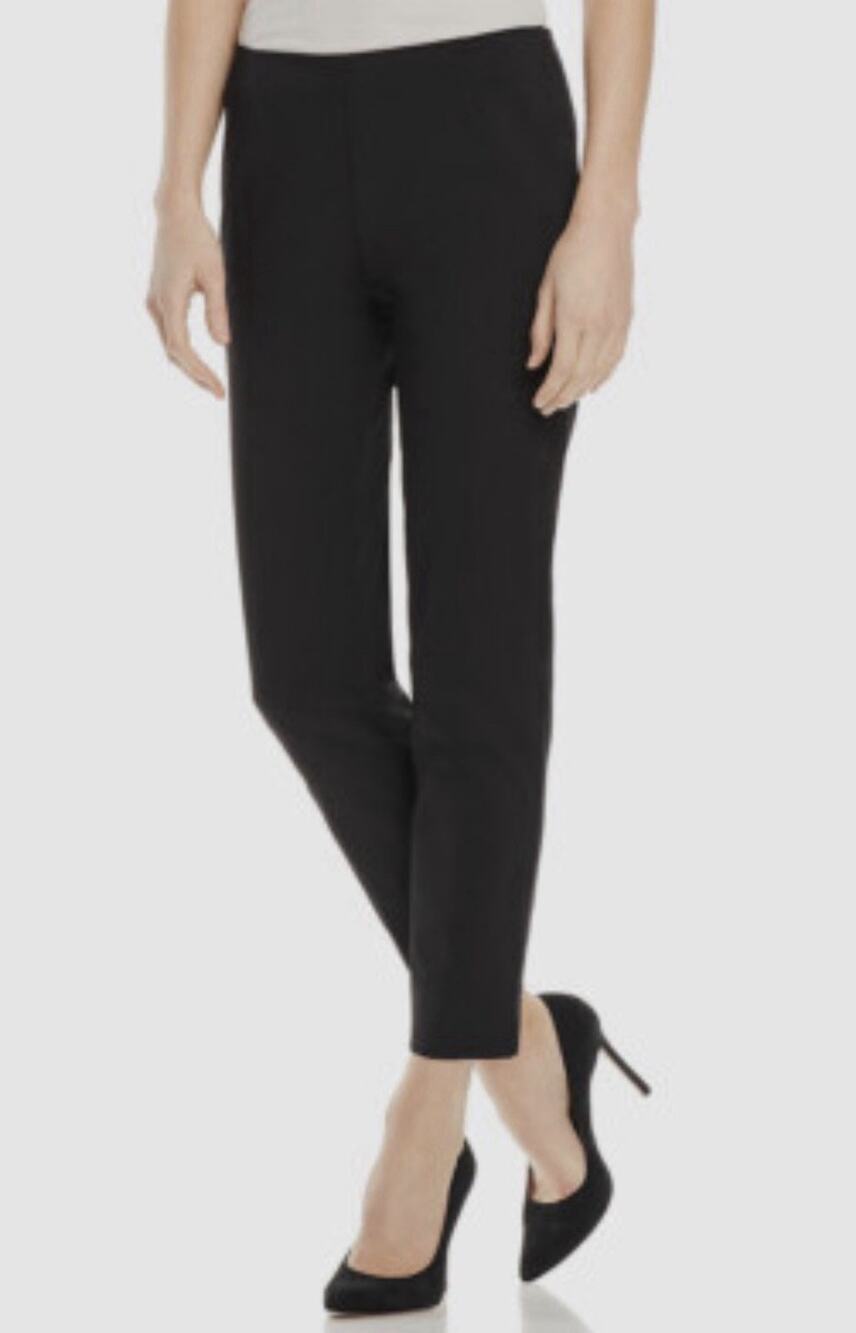 Lafayette 148 New York Women's Black Stanton Slim-Leg Ankle Pants 8